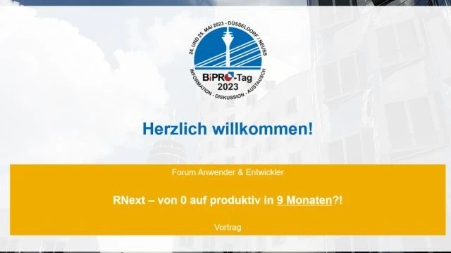 RNext - von 0 auf produktiv in 9 Monaten